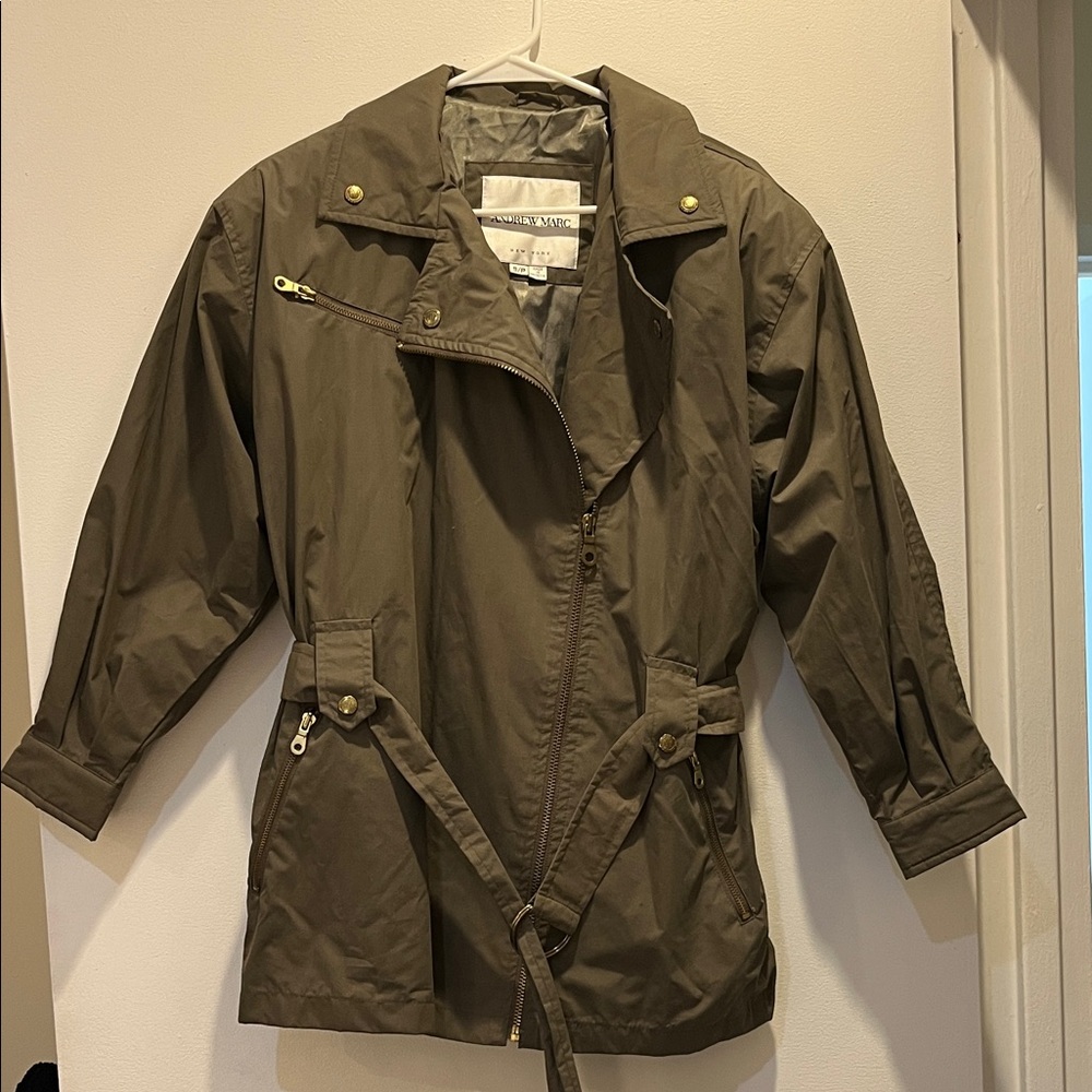 Vintage Andrew Marc Olive Green Coat